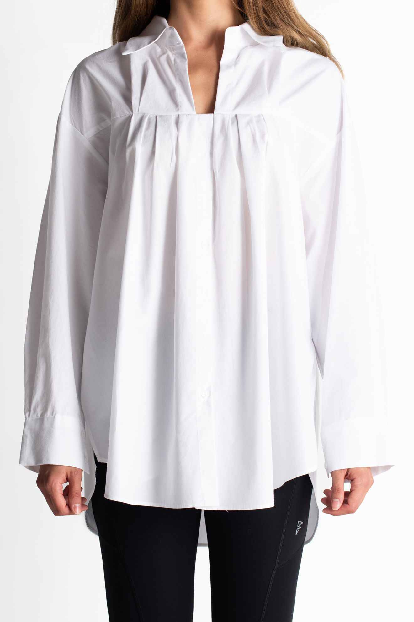 Picture of Serenity Pleated Shirt-Ivory