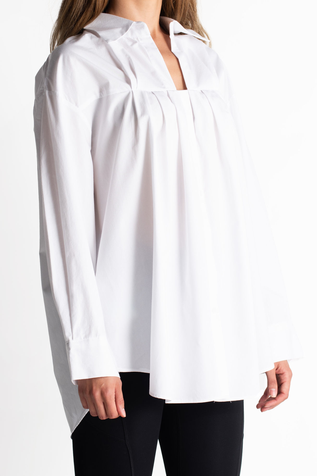 Picture of Serenity Pleated Shirt-Ivory