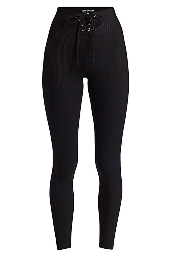 Picture of Ribbed Football Legging-Black