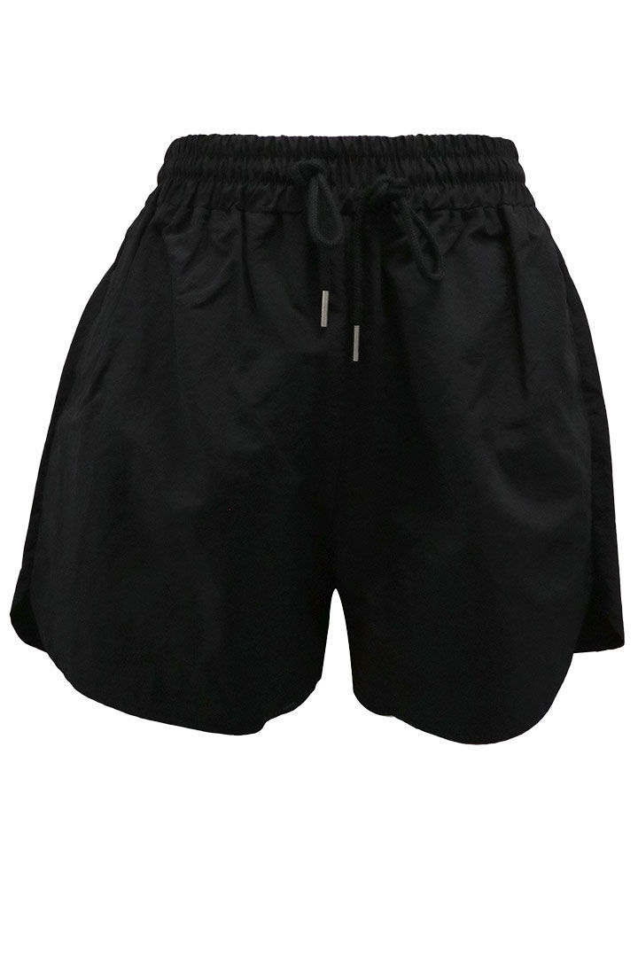 Picture of Amber Drawstrings Waist Shorts-Black