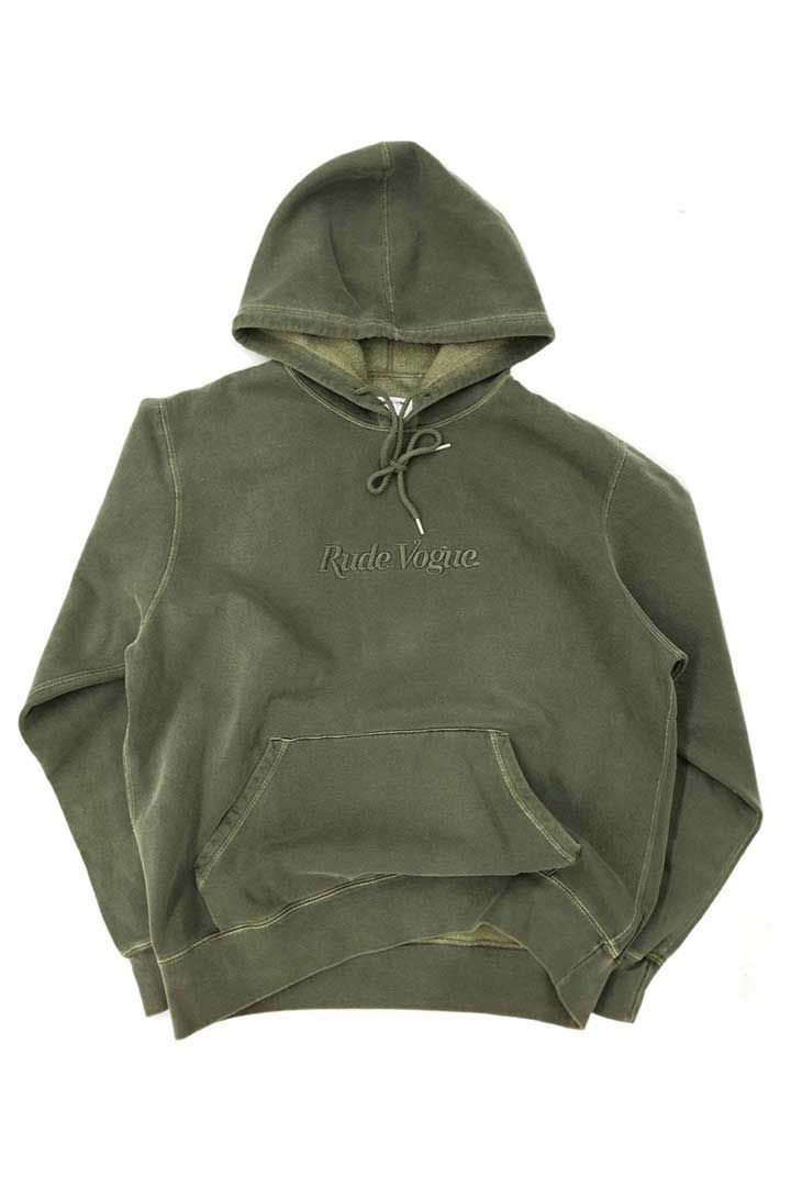 Picture of Rude vogue Washed Hoodie - Green