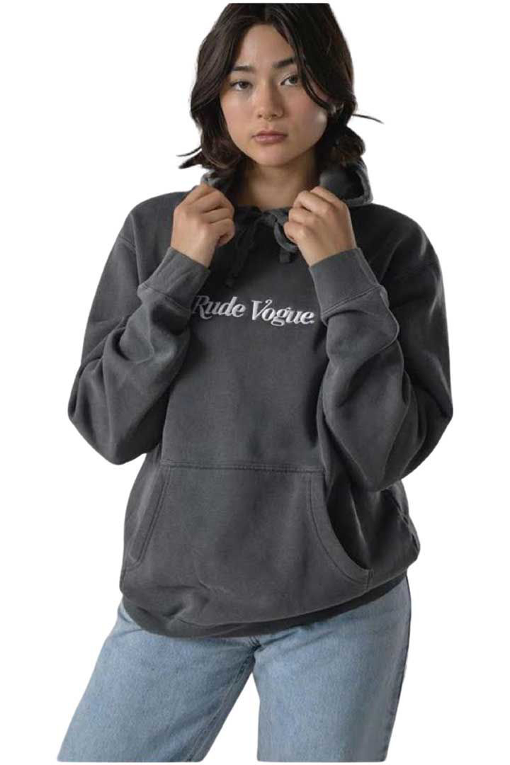 Picture of Rude Vogue Washed Hoodie -Washed Black
