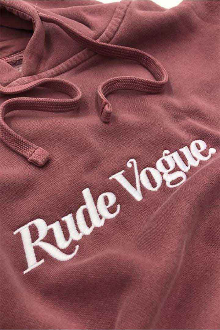 Picture of Rude Vogue Washed Hoodie- Washed Burgundy
