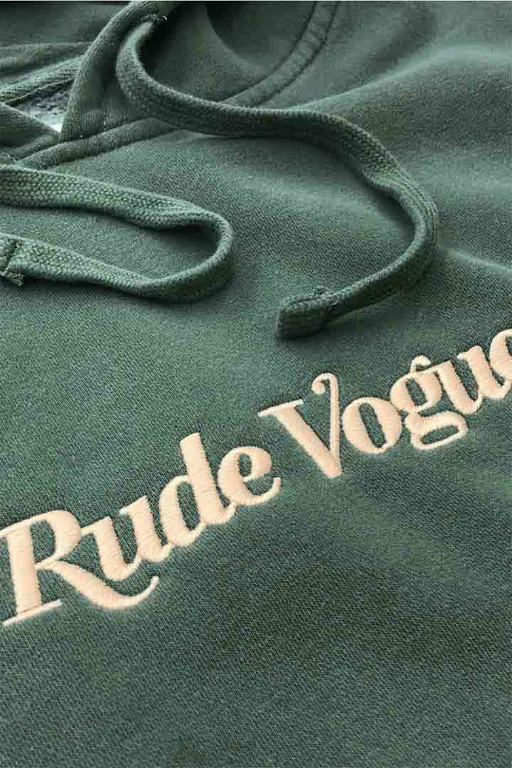 Picture of Rude Vogue Washed Hoodie- Washed Teal