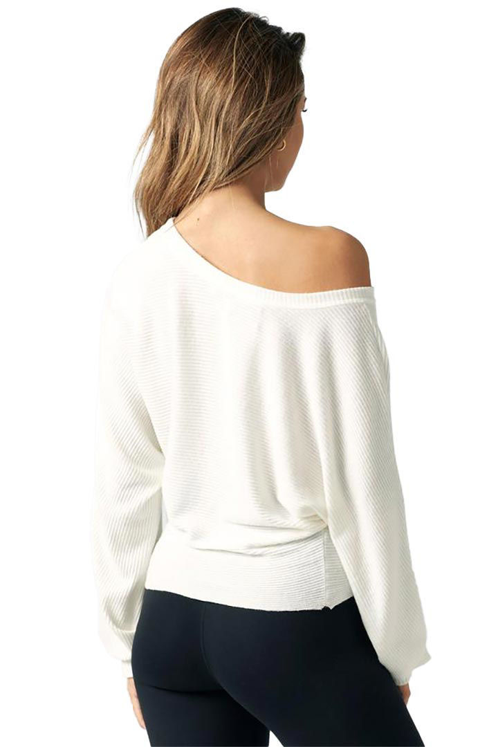 Picture of Slouchy Dolman Long Sleeve-Ivory Rib Sweater Knit