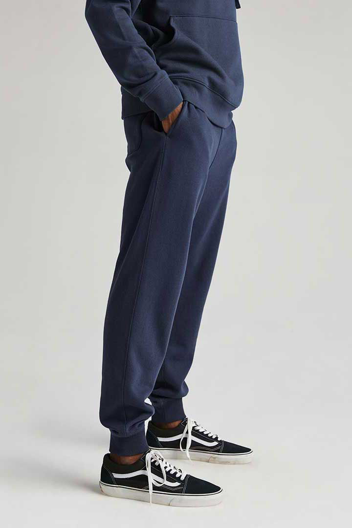 Picture of Recycled Fleece Tapered Sweatpant-Blue Night