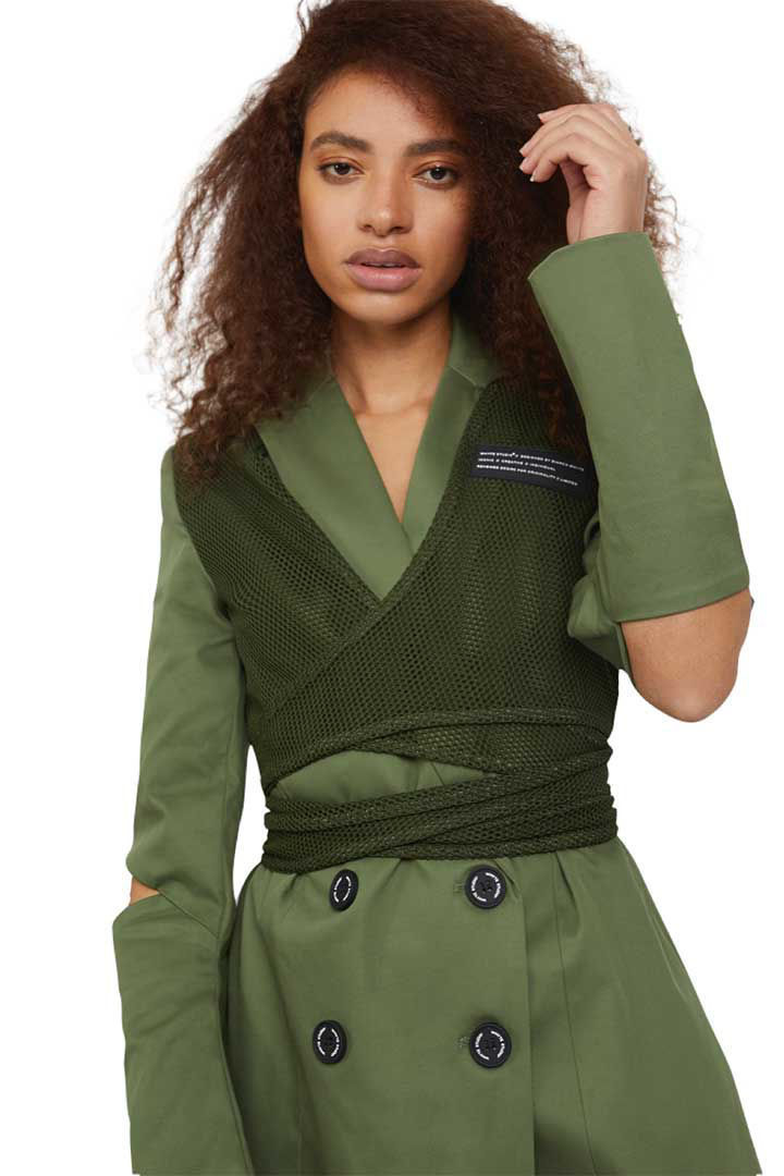 صورة The "Back - Up" Dress -Military Green