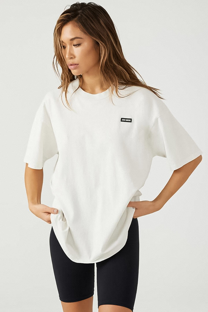 Picture of Oversized Crew Tee-Off White Cotton