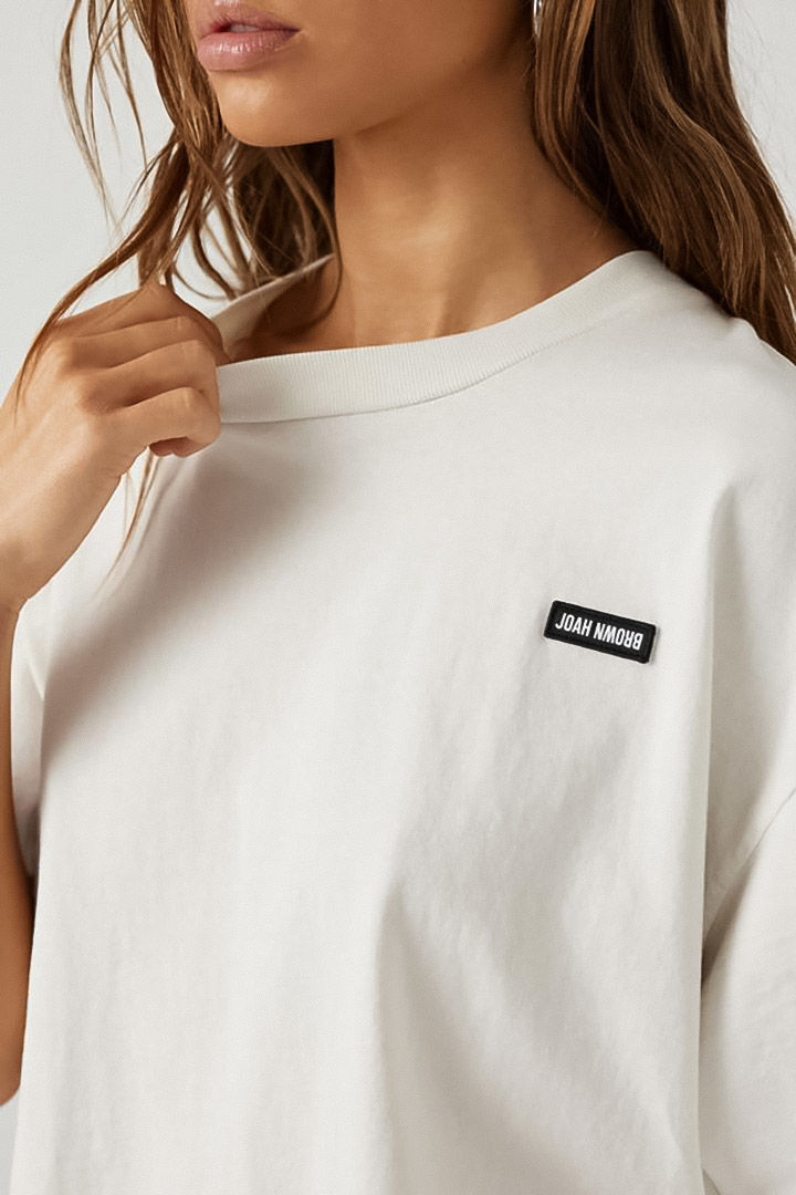 Picture of Oversized Crew Tee-Off White Cotton