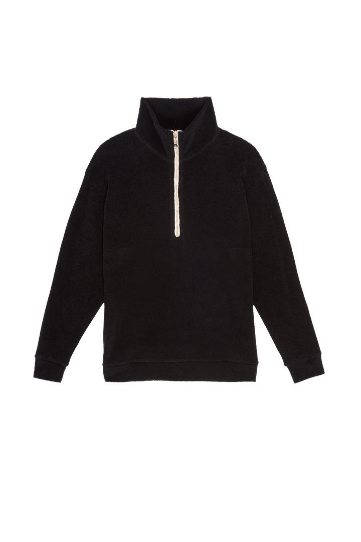 Picture of Waffle 1/2 zip pullover-Jet