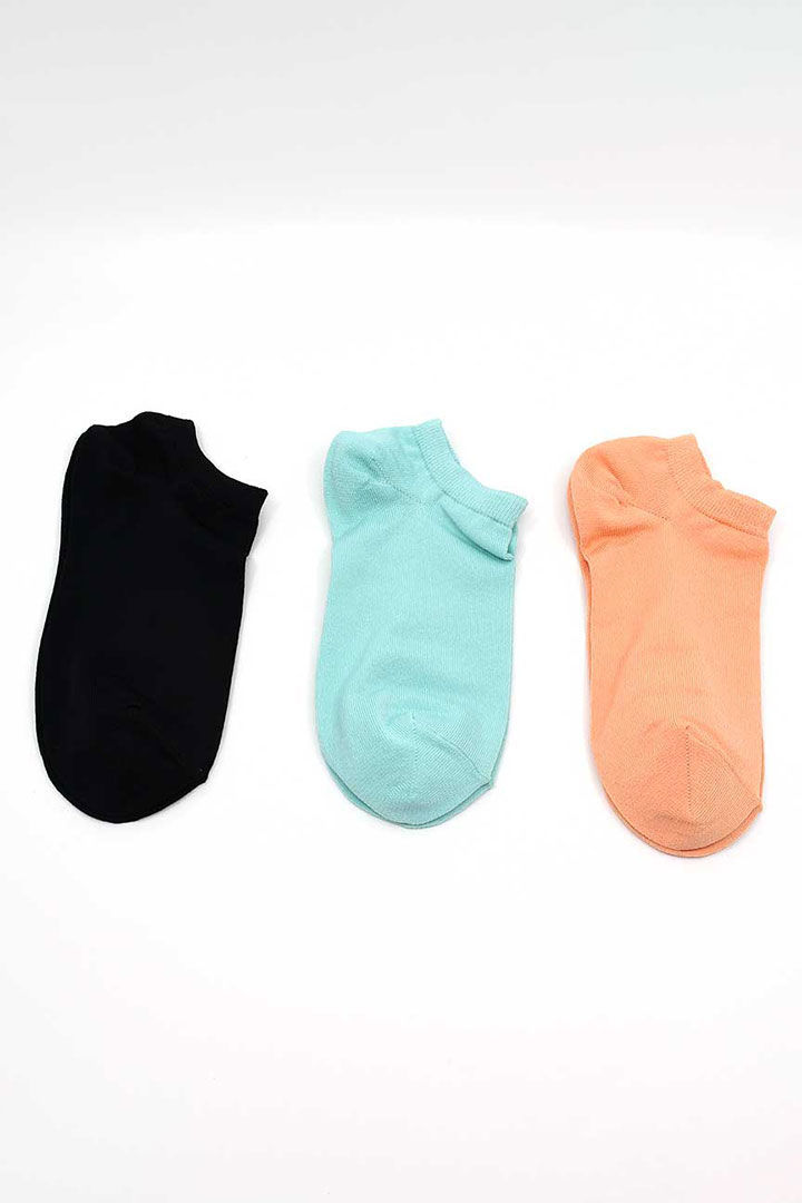 صورة Women Moisture Wicking Cooling No Show Socks 1x3 pair-L.orange,Black,Green