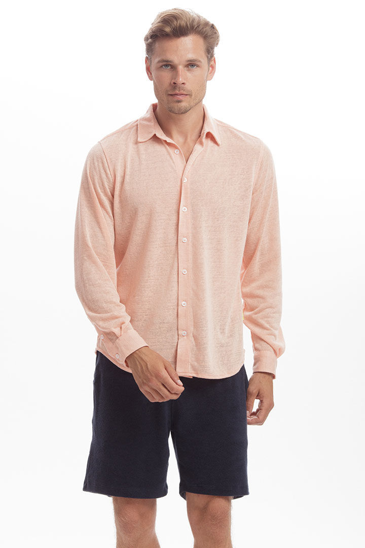 Picture of Linen Shirt-Coral