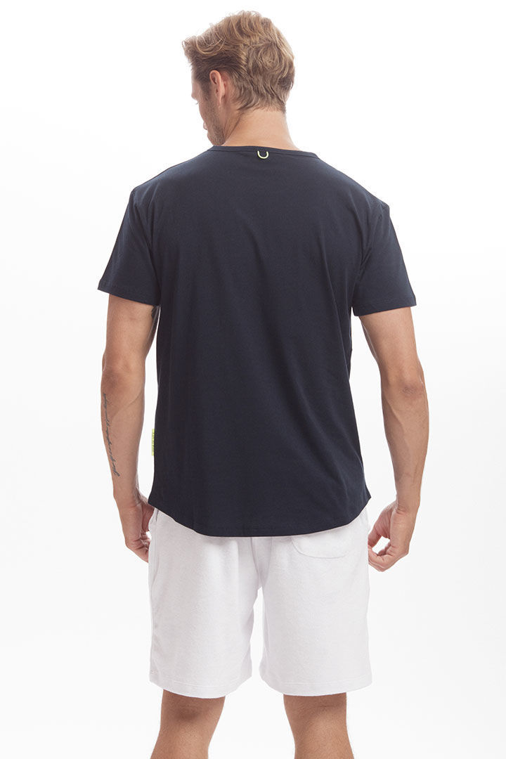 Picture of Skull Cotton T-Shirt-Navy Blue