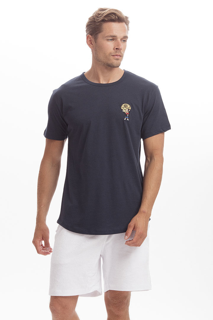 صورة Richie Rich Cotton T-Shirt-Navy Blue