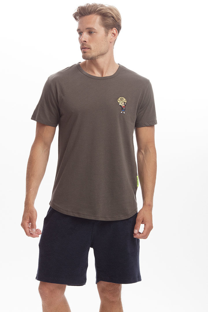 Picture of Richie Rich Cotton T-Shirt-Khaki