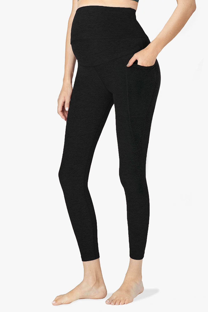 Picture of Maternity Out of Pocket High Waisted Legging-Darkest Night