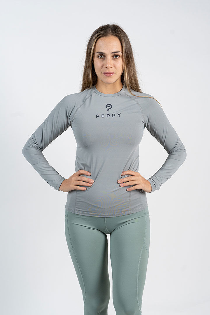 Picture of Peppy Long Sleeve Tee- Mineral Grey