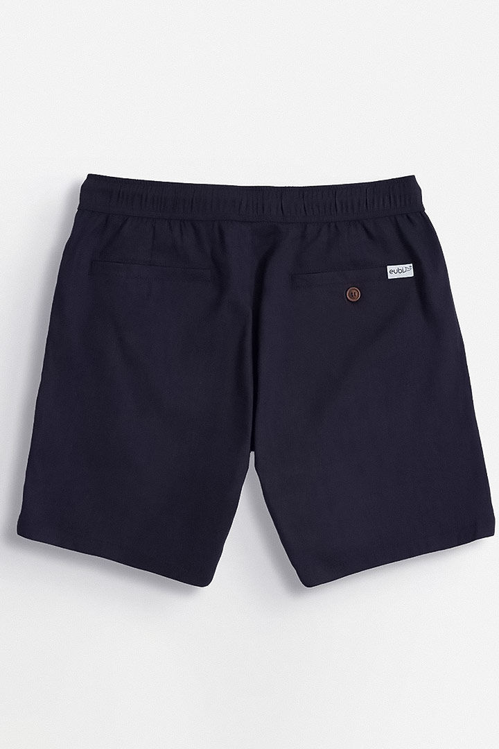 صورة Linen Easy Shorts-Navy Blue