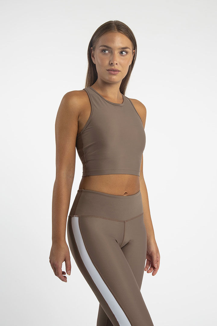 Picture of Compression Crop Top Sand