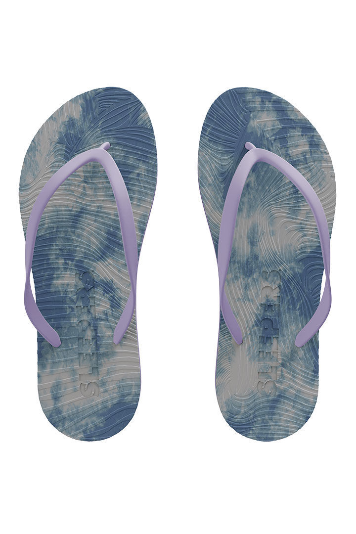 صورة Slim Flip Flops-Lavender Tie Dye