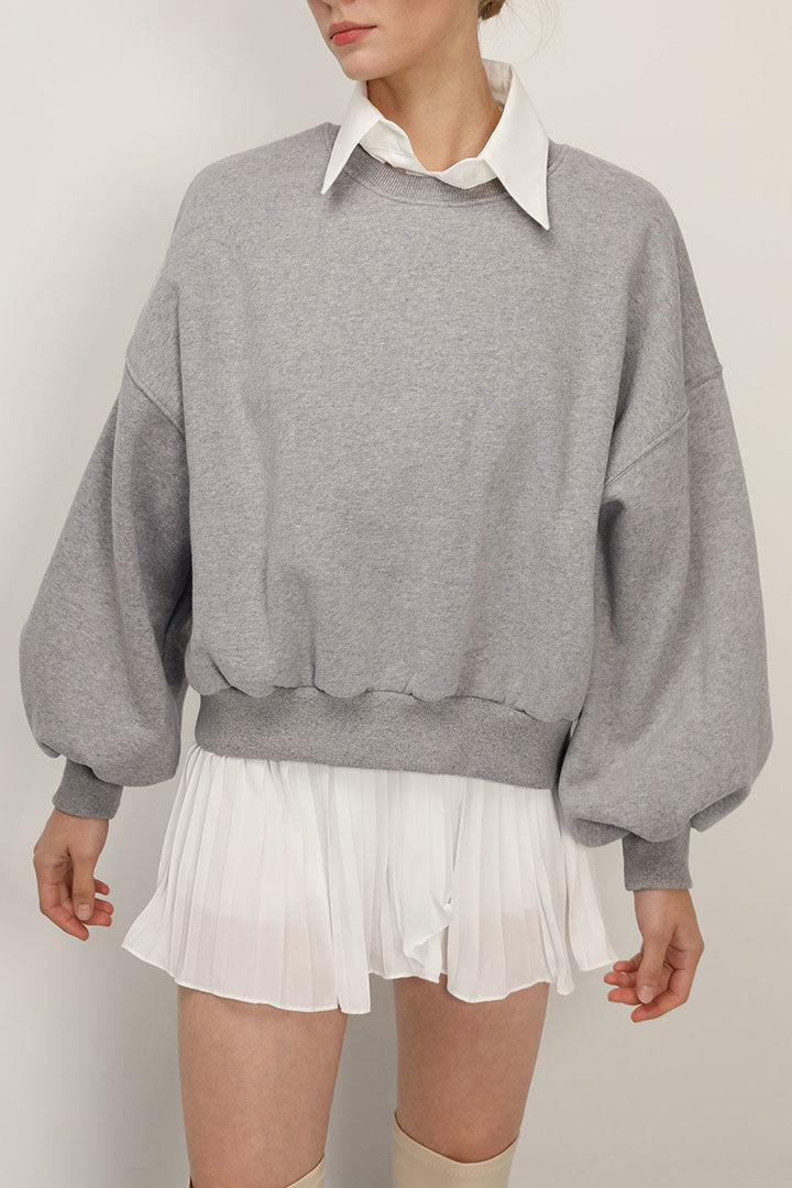 صورة Lexi Brushed Oversized Sweatshirt-Grey