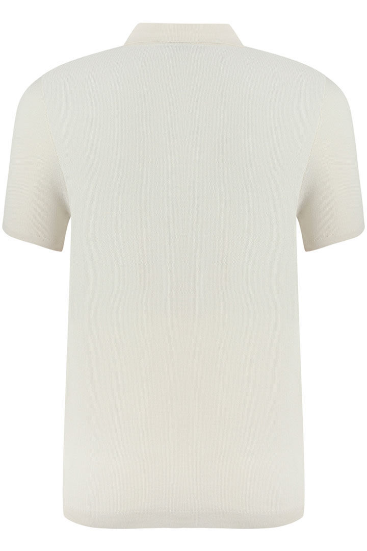 Picture of Collar Cotton Tshirt-Ecru