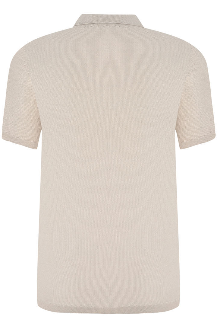 Picture of Collar Cotton Tshirt-Stone