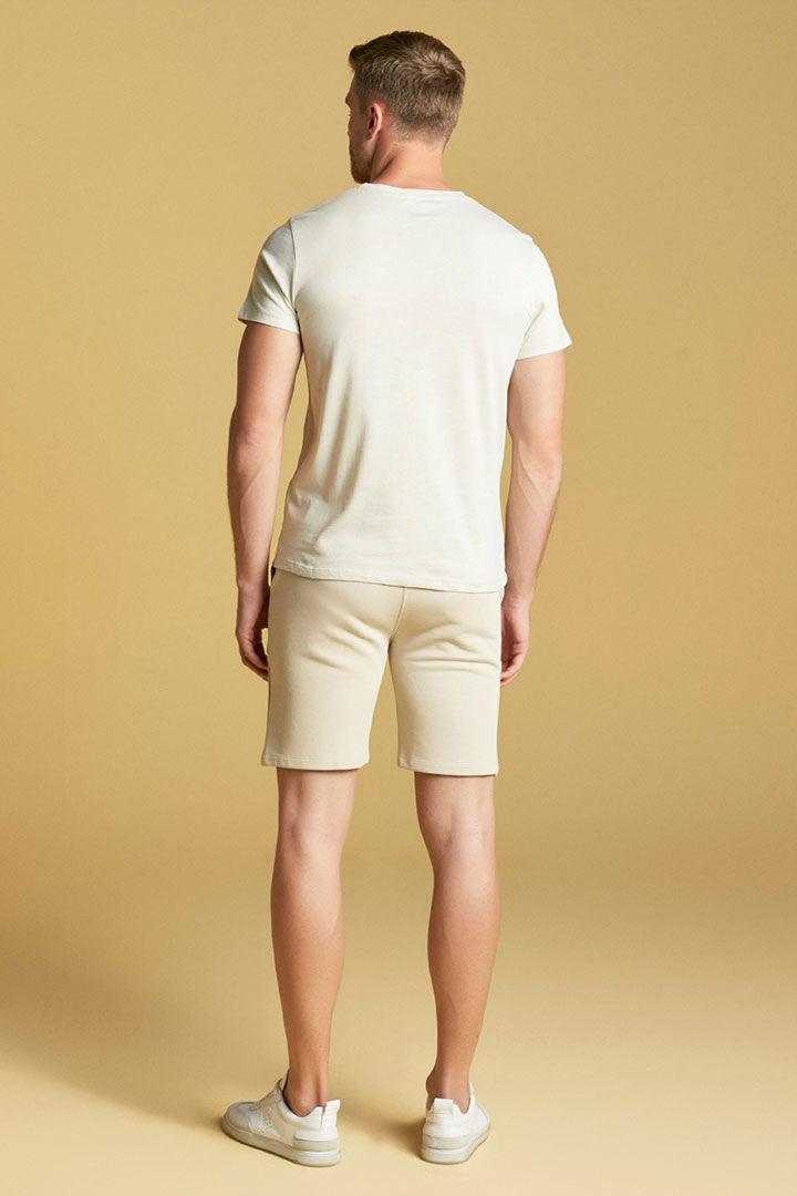 صورة Cotton Bermuda Shorts-Stone