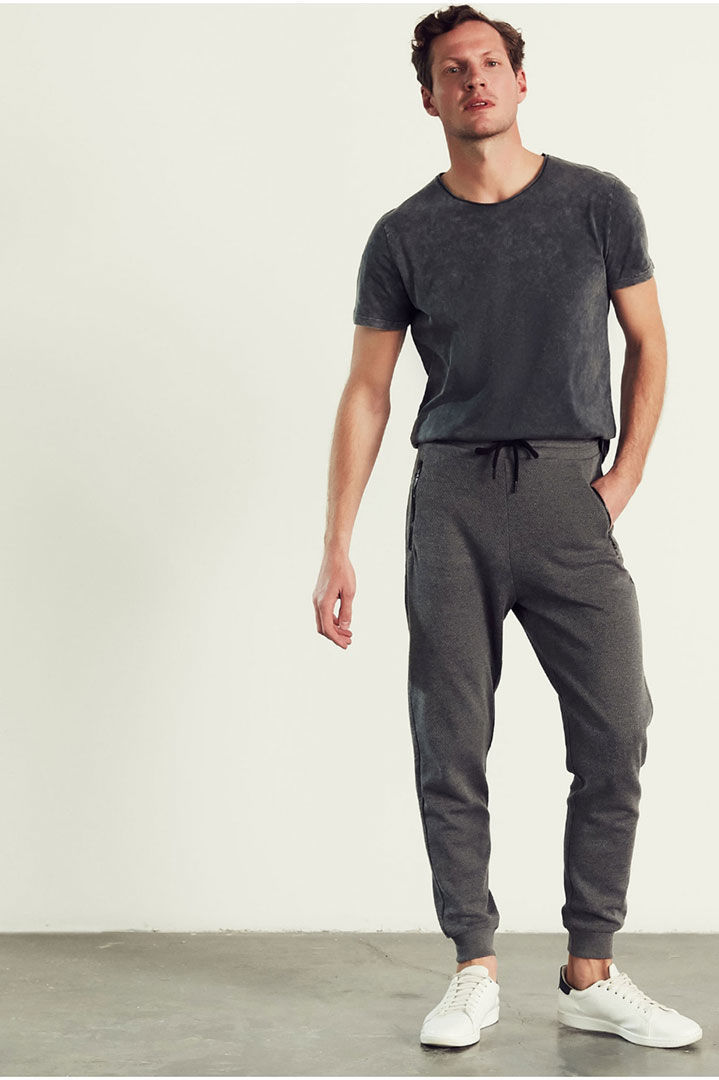 Picture of Jogger Fit Knitted Trousers-Antra Melange