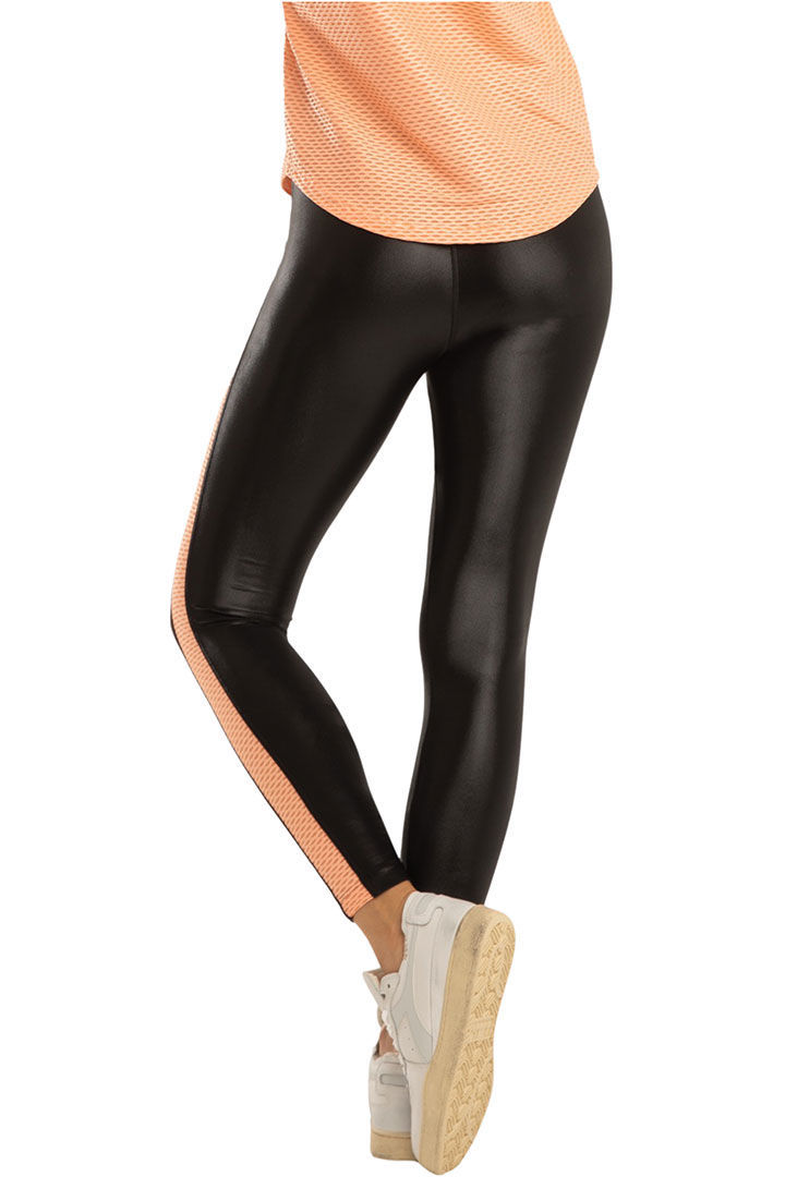 Picture of Dynamic Duo H.R Infty Legging- Black / POMP ANO ORANGE