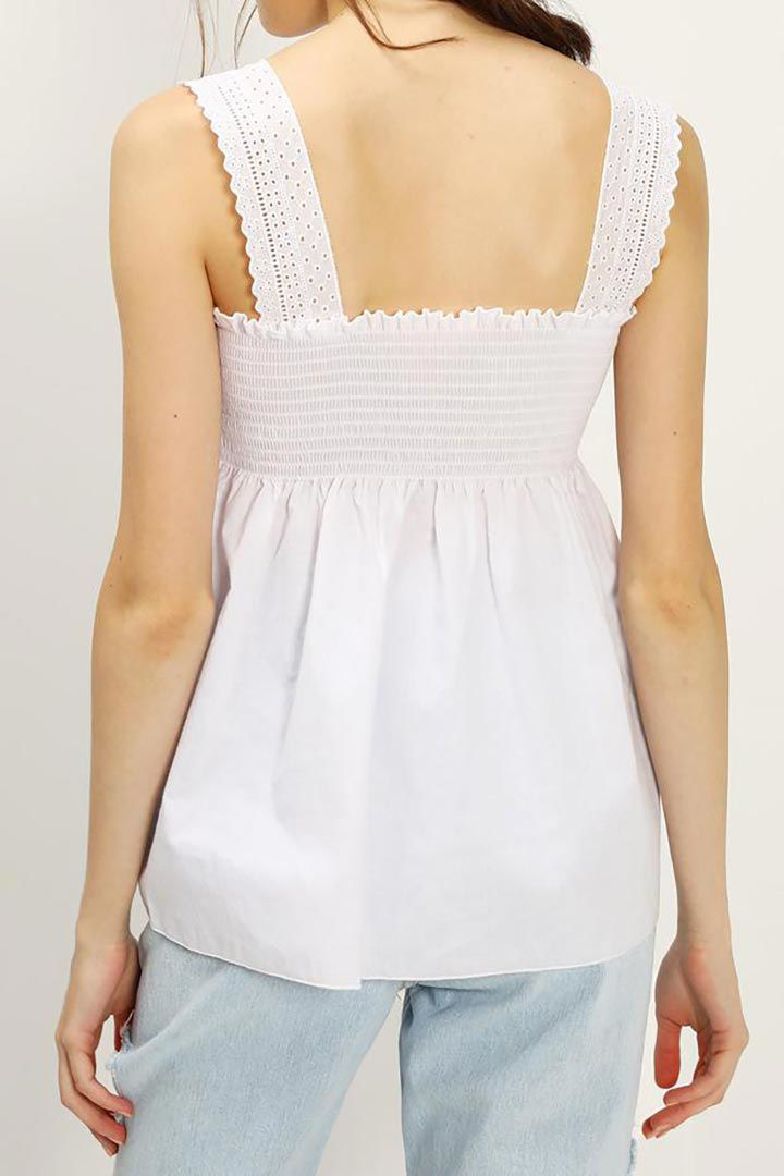 Picture of Hannah Embroidery Top-White