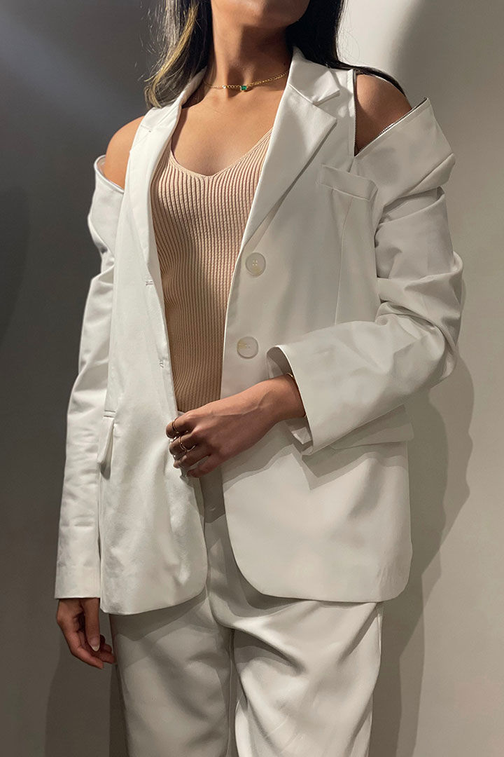 Picture of Cut Out Blazer-White