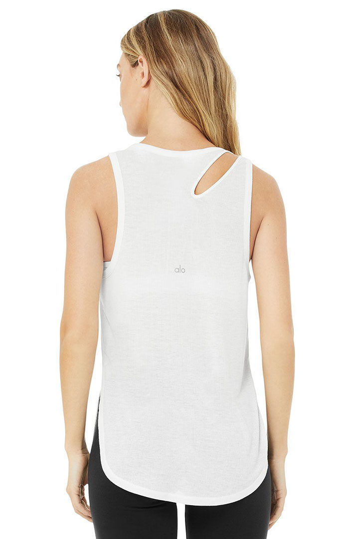 Picture of Ribbed Peak Tank-White