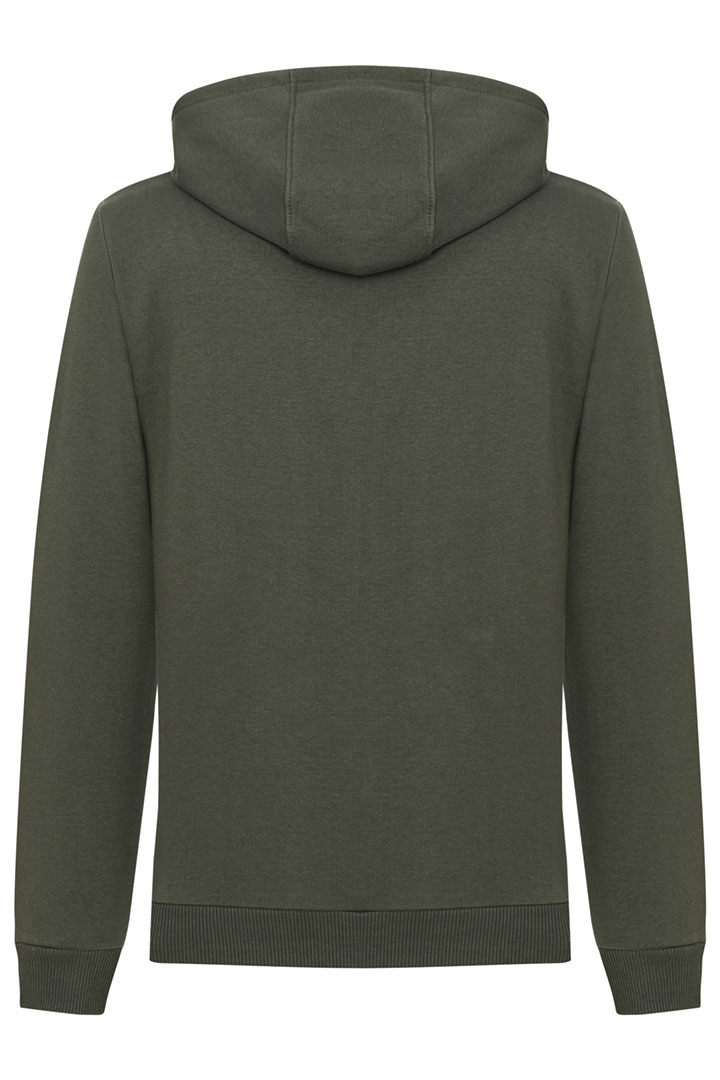 صورة Cotton Hooded Sweatshirt-Dark Khaki