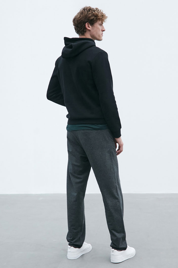 Picture of Hooded Sweatshirt-Black