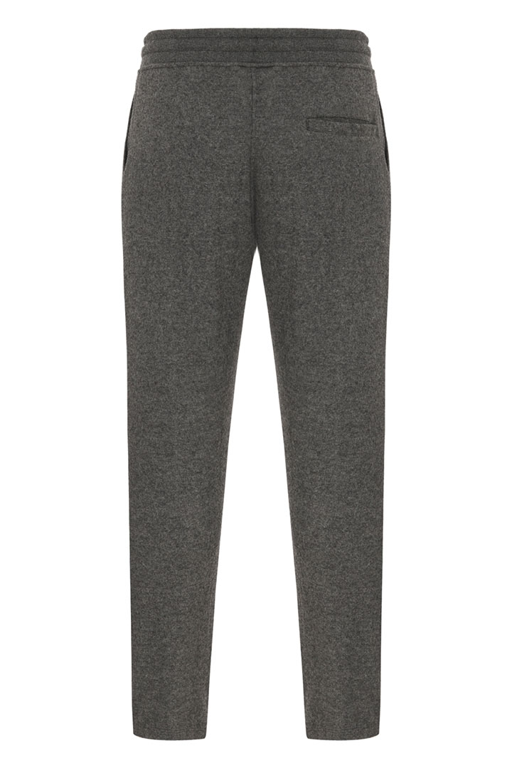 Picture of Slim Straight Knitted Trackpants-Antra Melange