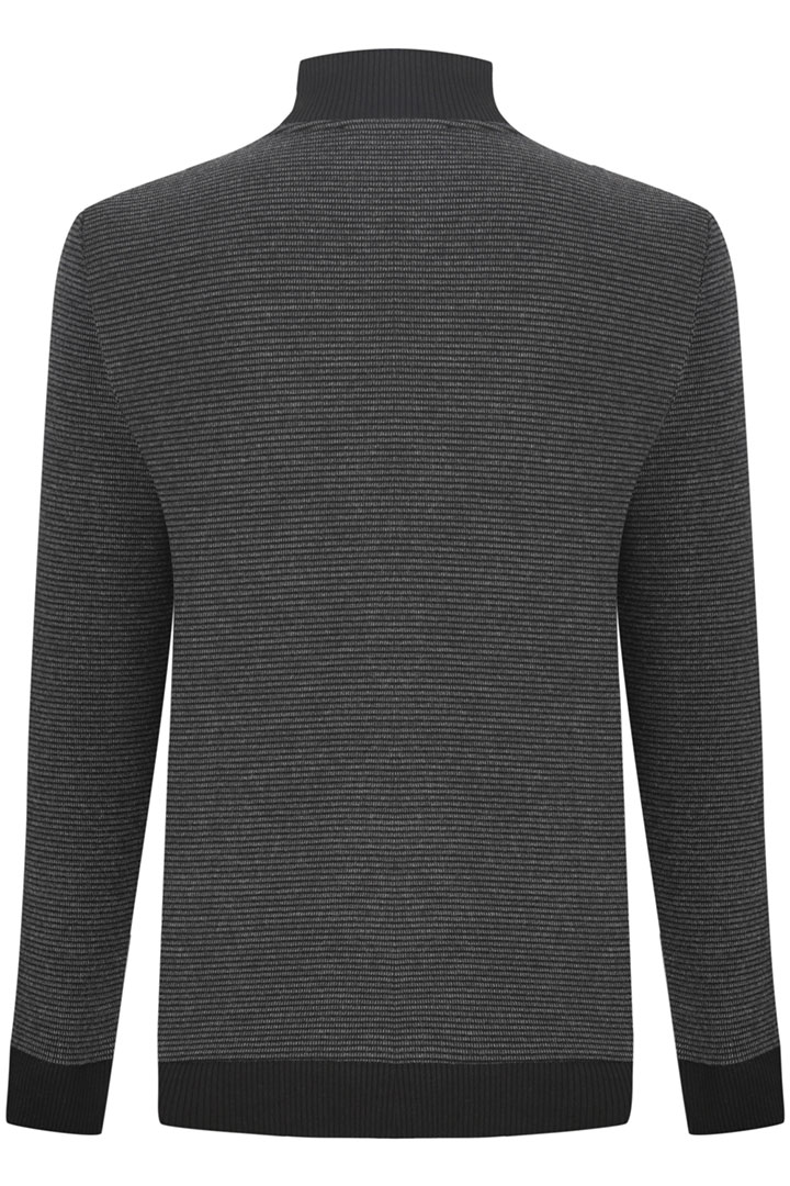 صورة Cotton Collar Sweatshirt-Indigo