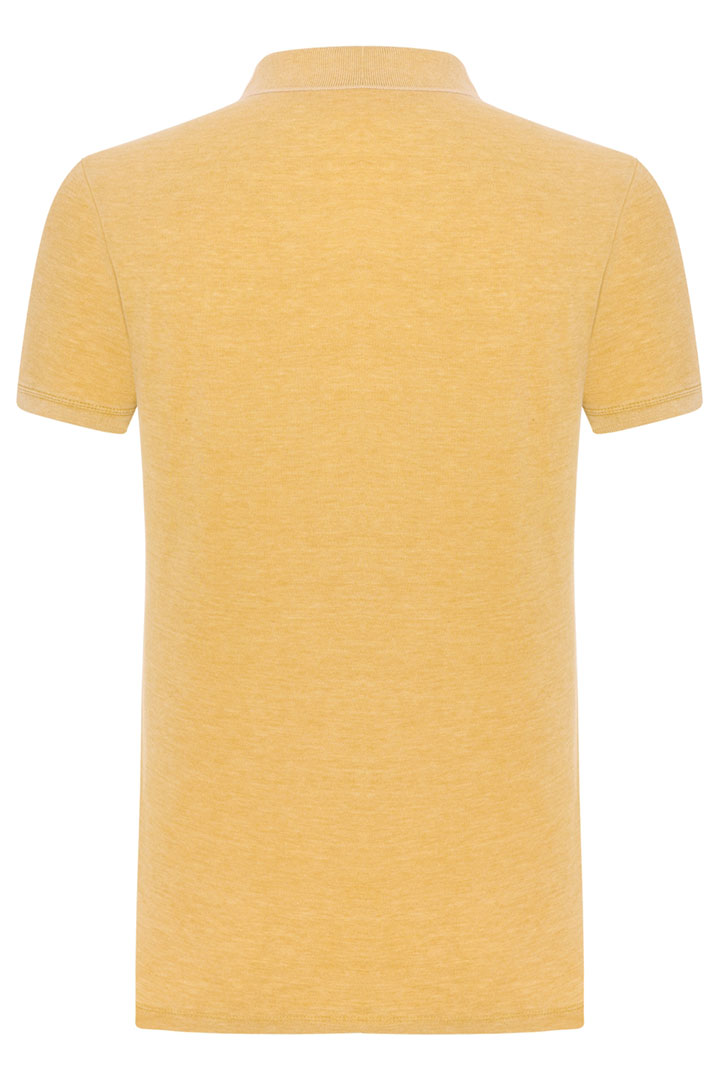 صورة Cotton Collared Tshirt-Dark Yellow