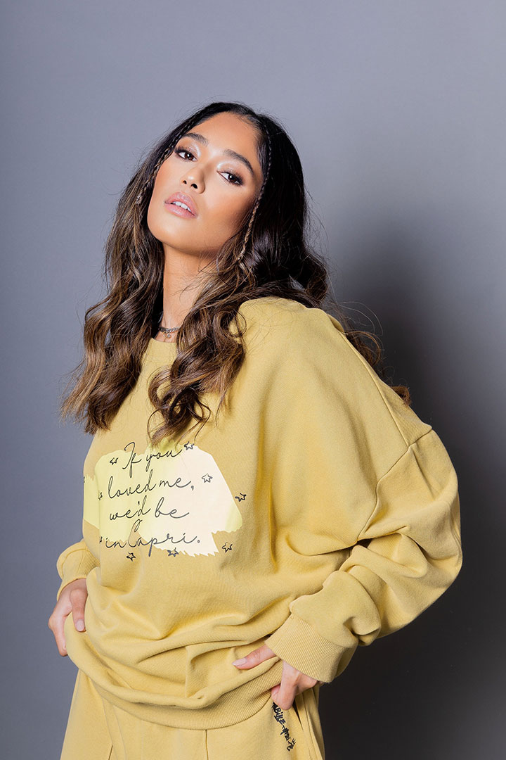 Picture of If You Loved Me Crewneck-Yellow