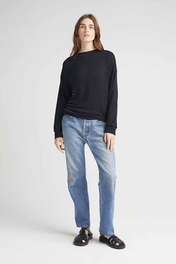 Picture of Bounce Knit Unwind Pullover-Black