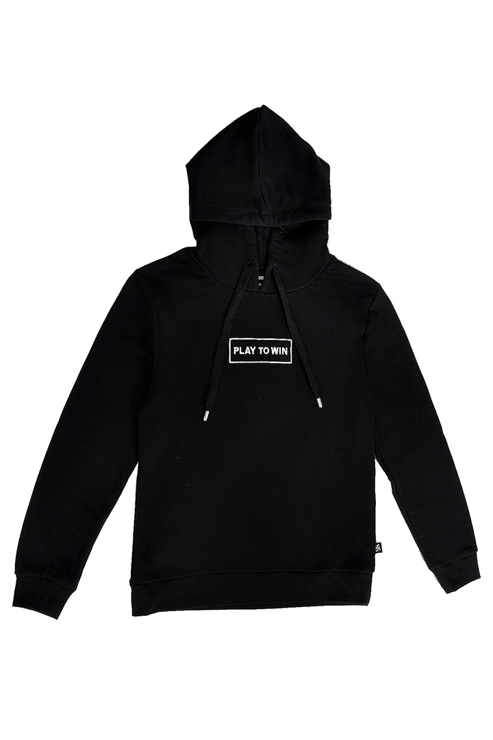 Picture of Play to Win Hoodie-Pitch Black
