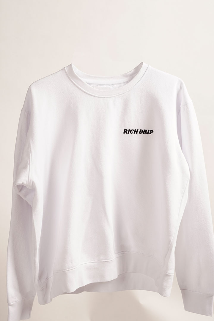 Picture of Rich Drip Jumper-White