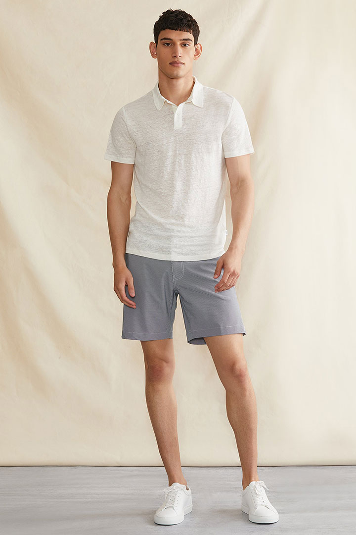 Picture of Linen Polo-White