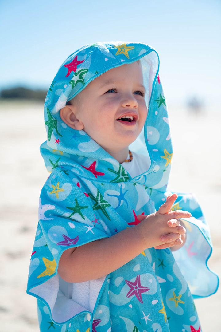 Picture of Kids Beach Towel Colored Stars-large