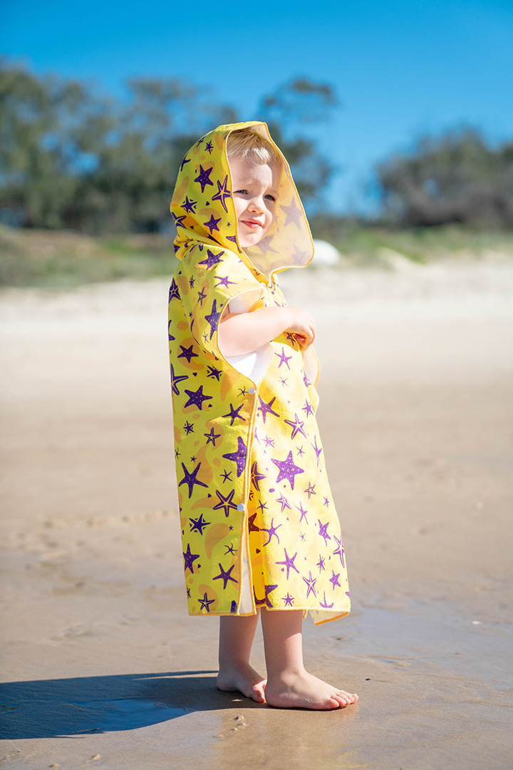 صورة Kids Beach Towel Yellow Stars-Small