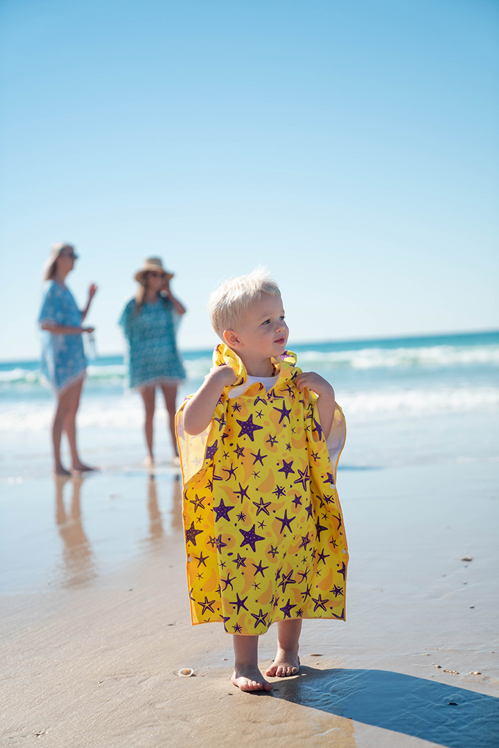 صورة Kids Beach Towel Yellow Stars-Small