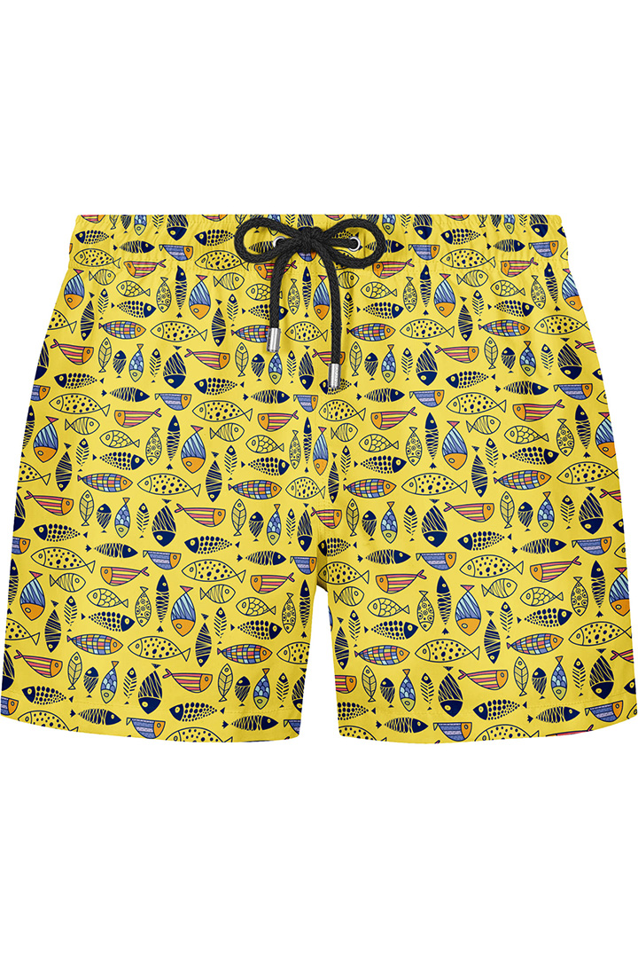 Picture of Man Yellow Fish Shorts