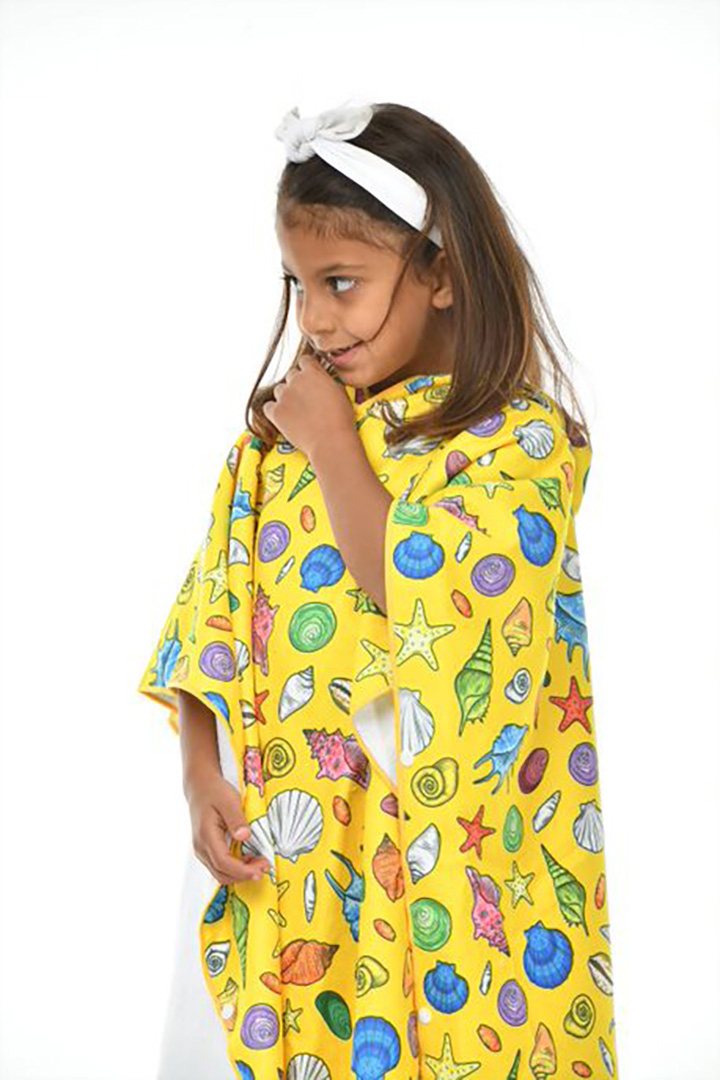 Picture of Kids Beach Towel Yellow Shells-Large