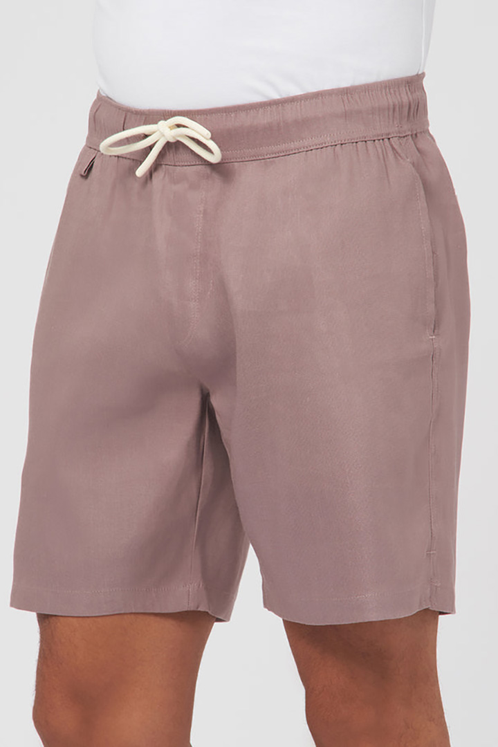 صورة Linen Easy Shorts-Mauve Pink