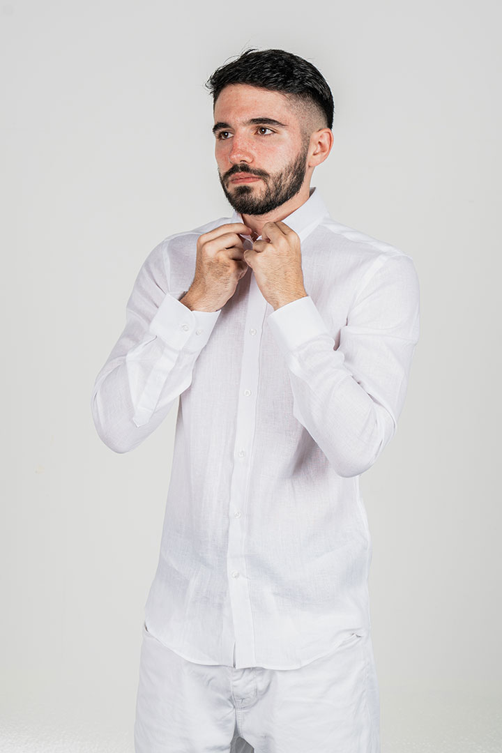 صورة Stoffaco Linen Shirt -White